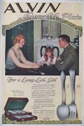 1918 Alvin Silverplate Ad ~ Molly Stark & George Washington