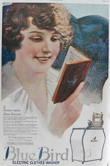 1920 Blue Bird Electric Clothes Washer Ad