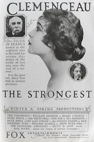 1920 Renee Adoree ~ Clemenceau ~ "The Strongest" Movie Ad