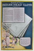 1919 Indian Head Cloth Ad ~ Instead of Linen