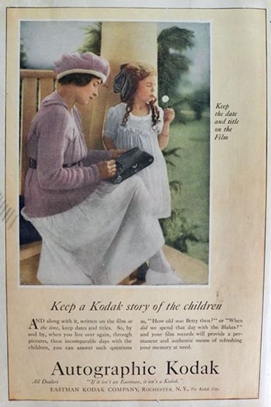 1919 Kodak Ad ~ Keep a Story of the Children