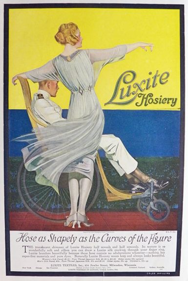 1919 Luxite Hosiery Ad ~ Coles Phillips