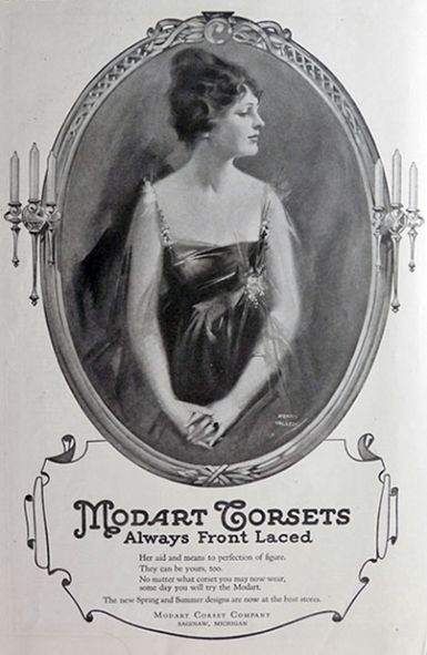 1919 Modart Corsets Ad ~ Henry Vallely Art