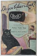 1918 Wrisley's Olivilo Bar Soap Ad ~ Black Cat