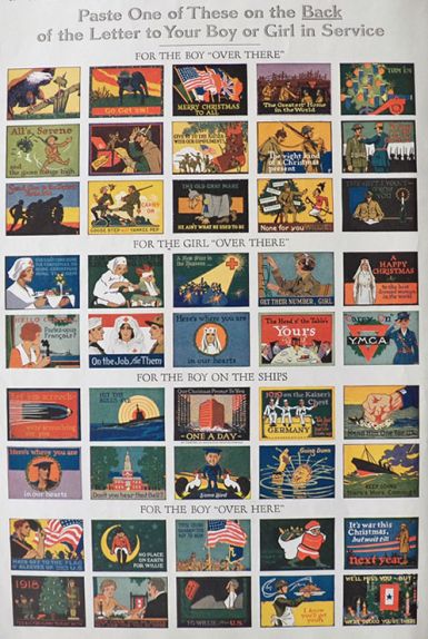 1918 WWI Stamps for Mailing Letters to Military Men & Women