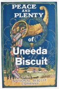 1919 National Biscuits Uneeda Biscuit Ad ~ Peace & Planty