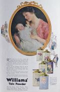 1919 Williams Talcum Powder Ad ~ Mom & Baby