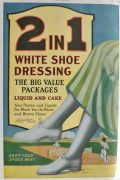 1920 White 2-in-1 Shoe Dressing Ad ~ Tennis Players