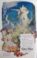 1920 Djer Kiss Talc Ad ~ Fairies, Castle
