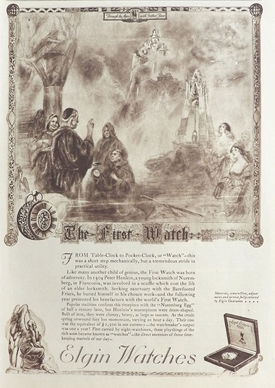 1920 Elgin Watch Ad ~ The First Watch
