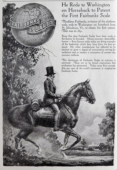 1920 Fairbanks Scales Ad