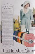 1920 Fleisher Yarns Ad ~ Knitting Directions for Deauville Sweater