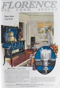 1920 Florence Oil Cook Stove Ad ~ More Heat, Less Care
