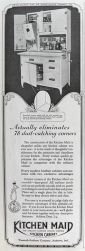 1920 Kitchen Maid Kitchen Cabinet Ad