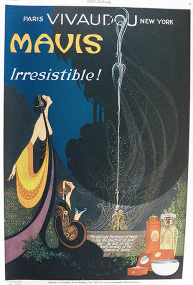 1920 Vivadou Mavis Beauty Products Ad ~ Fred Packer Deco Art