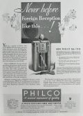 1934 Philco Model 16x Radio Ad ~ Foreign Reception