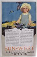 1920 Sunsweet Prunes Ad ~ Health For You
