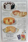 1920 Swans Down Cake Flour Ad ~ Marble Cake Recipe