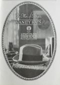 1920 Vanity Men's Hats Ad ~ For Men of Affairs