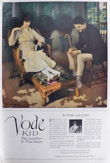 1920 Vode Kid Leather Ad ~ In White & Colors