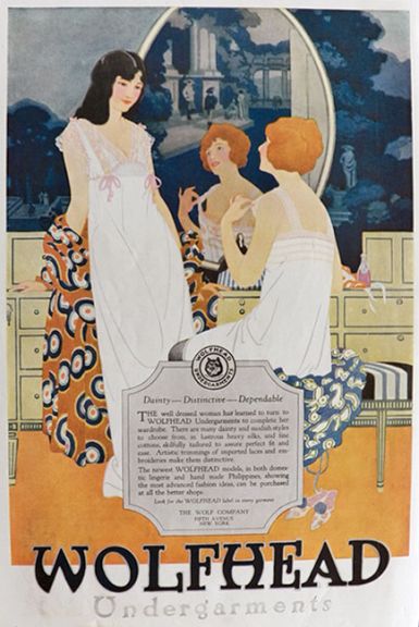 1920 Wolfhead Undergarments Ad ~ Dainty