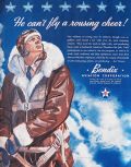 1942 WWII Bendix Aviation Ad ~ Bomber Pilot