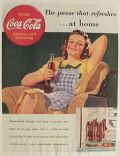 1939 Coca Cola Coke Ad ~ Housewife Relaxes