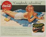 1941 Coca Cola Coke Ad ~ Beach Lady