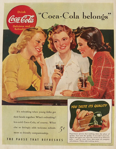 1941 Coca Cola Ad ~ Coke Belongs