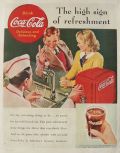 1938 Coca Cola Coke Ad ~ High SIgn of Refreshment