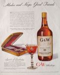 1942 G&W Whiskey Ad ~ Distinguished Flying Cross Medal
