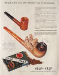 1941 Half & Half Tobacco Ad ~ Unique Meerschaum Pipe
