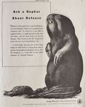 1941 Bell Telephone Long Distance Ad ~ Gopher Art