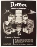 1947 Vintage Belber Trunk Suitcase Luggage Ad