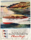 1945 Chris Craft Boat Ad ~ 36 Ft. Enclosed Cruiser