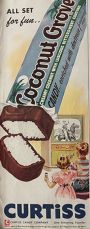 1954 Curtiss Coconut Grove Candy Bar Ad