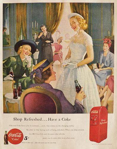 1949 Coca Cola Coke Ad ~ Wedding Dress