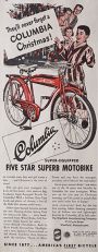 1949 Columbia Motobike Vintage Bicycle Ad