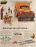 1949 Dodge Truck Ad ~ Low Cost Hauling