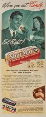 1947 Vintage Shur-Mac Candy Bar Ad