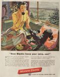 1950 Western Electric Bell Telephone Ad ~ Blackie the Dog