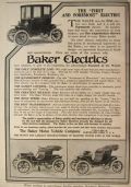1910 Baker Electric Car Ad ~ First & Foremost