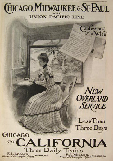 1903 Chicago Milwaukee St. Paul Railroad Ad ~ Confessions of a Wife