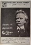 1910 Everett Piano Ad ~ Edvard Grieg Photo