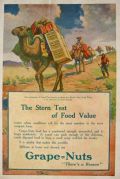1914 Grape Nuts Cereal Ad ~ Camel Train from Bourke New South Wales