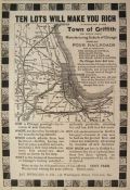 1892 Griffith, IL Map & Ad ~ Land Lots for Sale