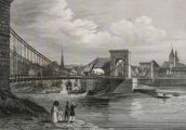 Die Kettenbrucke zu Hameln Germany ~ Antique Print