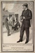 1908 Hart Schaffner & Marx Men's Fashion Ad ~ Catching a Turkey