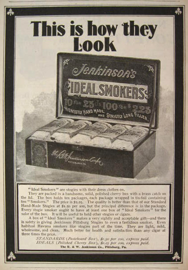 1898 Jenkinson's Ideal Smokers Cigar Ad