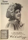 1911 Kellogg's Corn Flakes Ad ~ Three Daisies